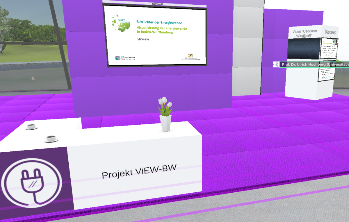 Virtueller Messestand des Projekts ViEW-BW